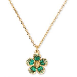 Kate Spade Fleurette Green Pendant Necklace